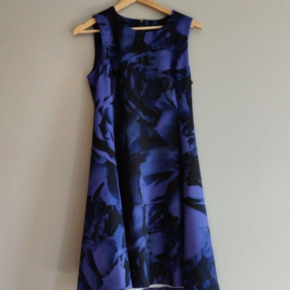 Dkny Dresses & Skirts - DKNY Fit and Flare Sleeveless Purple Floral Dress